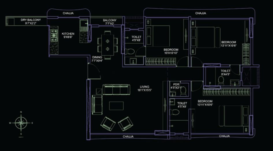 Sayaji-Mio-Solace-3BHK-1075-sqft-unit-plan